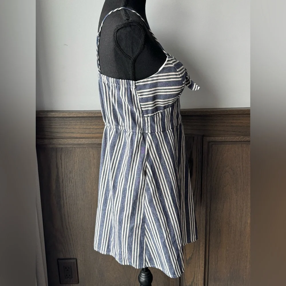 Speechless Navy and White Striped adjustable strap Dress XL - Picture 5 of 8